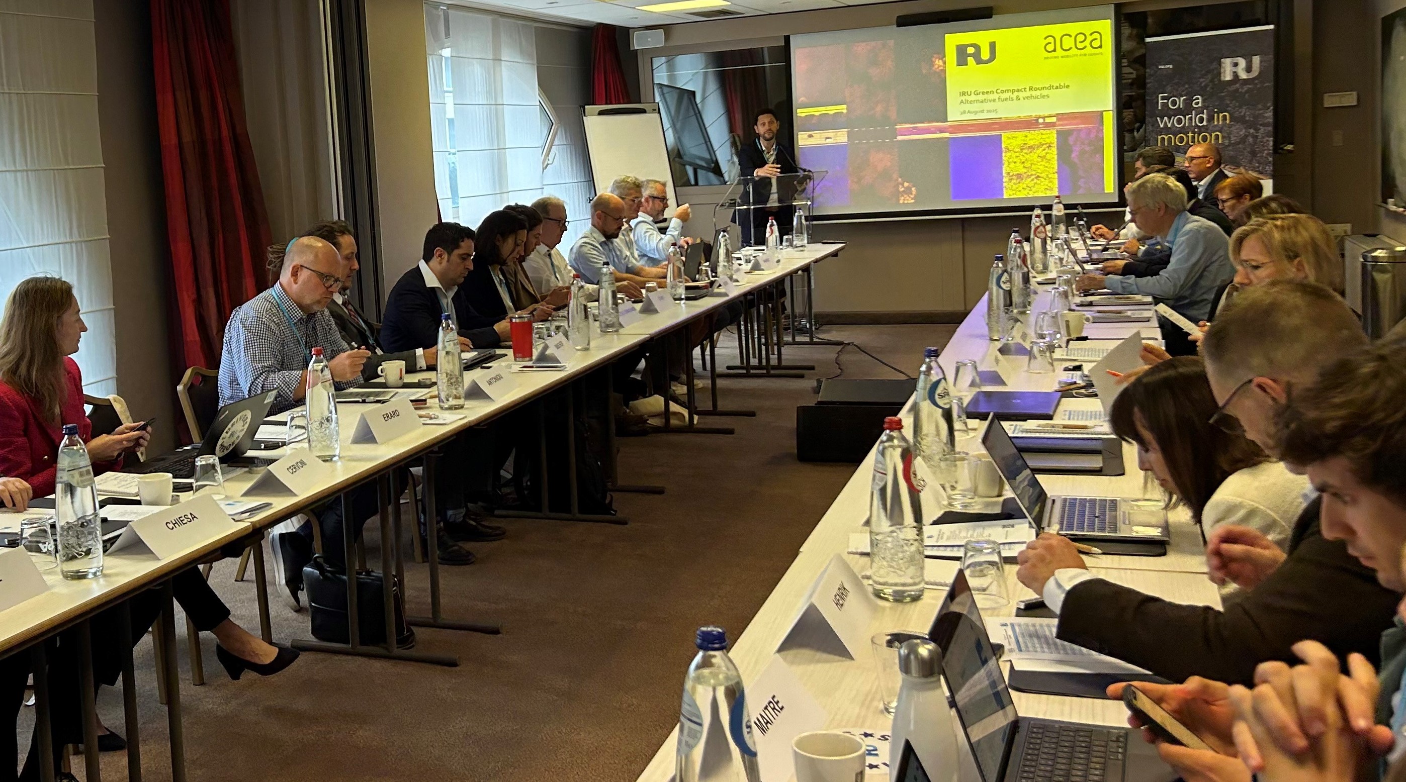 IRU Green Compact roundtable at ACEA tackles alternative fuels and vehicles