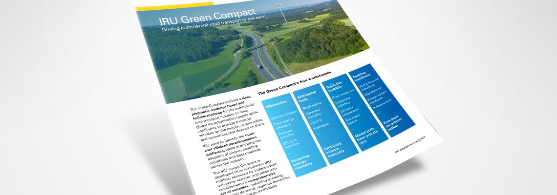 IRU Green Compact - Driving commercial road transport to net-zero