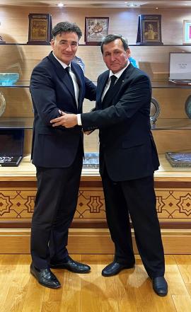 Turkmenistan&rsquo;s Deputy Chairman of the Cabinet of Ministers and Minister of Foreign Affairs, H.E. Rashid Meredov and IRU Secretary General Umberto de Pretto